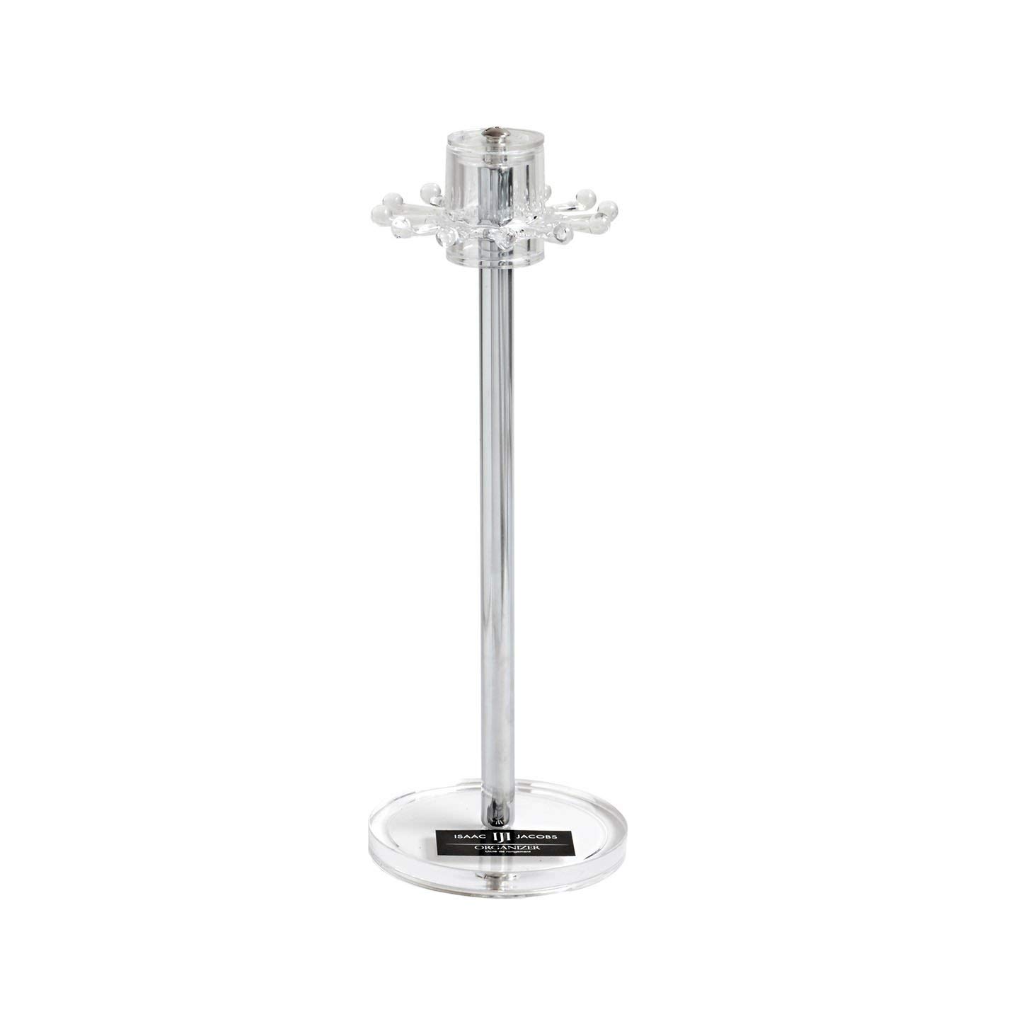 Photo 1 of Isaac Jacobs Clear Acrylic Necklace Holder (12 Rotating Hooks) – Hanging Chain Organizer, Sleek & Sturdy Stand for Jewelry – Storage Solution- Bedroom- Bathroom - Countertop - Nightstand