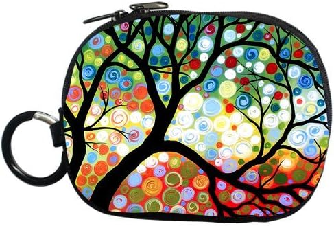 JIUDUIDODO Fashion Custom Convenient Tree of Life Leather Coin Purse Clutch