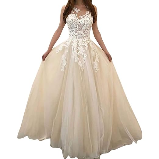 FRAUIT Vintage Kleid Damen V-Ausschnitt Kurzarm Lace Abendkleid Frauen Noble Elegant Partykleid Lang 1/2-Arm Tüll Schärpe/Ban