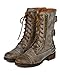 Harley 12 Womens Military Lace up Studded Combat Boot