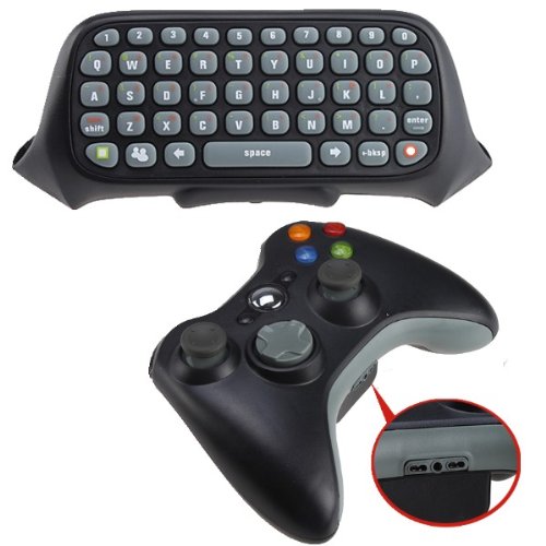 Text Messenging Wired Keyboard ChatPad and Wireless Remote Controller for Xbox 360
