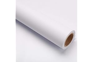 White Self Adhesive Wallpaper Peel and Stick Film White Wallpaper Stick Paper Wall Pattern for Living Room Bedroom Table and 