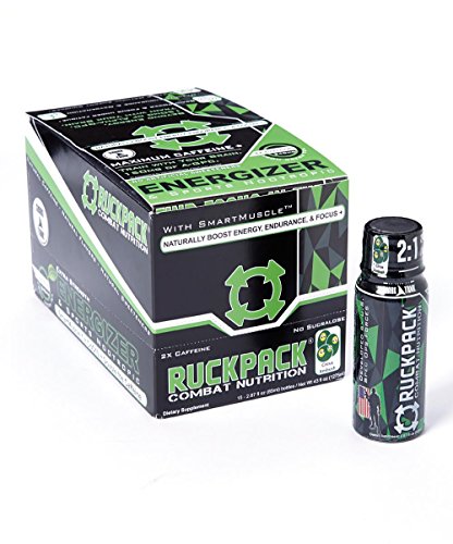 UPC 040232286773, RuckPack Combat Nutrition Energizer Sports Nootropic Shots, Max Caffeine Blend, Caffeine, Citrus Ambush, 2.87oz, 15 pack