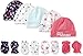 Gerber Baby 8 9-Piece Cap and Mitten Sets, 9pc Pink Princess, Newborn