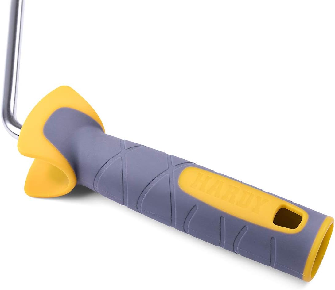 HARDY WORKING TOOLS Maxprofi A0180-513000 Paint Roller 12 25 cm Mi 48 mm with 2K Handle and Cuvette, Yellow, 1 Litre - Image 5