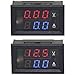 BeesClover 0-100V/A Digital DC VA Amp Volt Ammeter Voltmeter Ampere 2in1 Blue Red 2-cloer LED Voltage Current Measure BY BeesClover