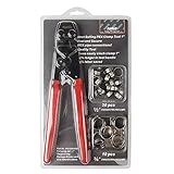 IWISS PEX Pipe Clamp Cinch Tool Crimping Tool Crimper for Stainless Steel Clamps from 3/8-inch to 1-inch with 1/2-inch 20PCS and 3/4-inch 10PCS SS PEX Clamps