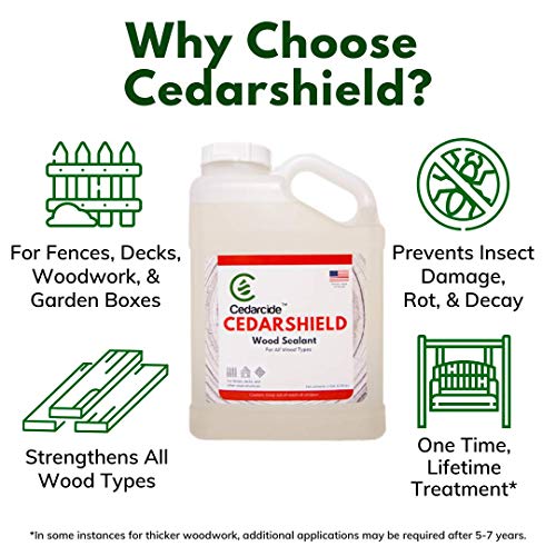 Cedarcide Cedarshield (1 Gallon) NonToxic Wood Treatment And