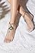 Barefoot Sandals Beach Wedding Shoes Toe Anklets With Dangle Charms Tie Closure