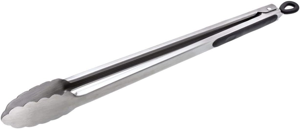 REFLECTS Grillzange mit Namen aus Edelstahl lang, Wurstzange Servierzange personalisiert mit Gravur, mit Sicherungsclip, 45 cm