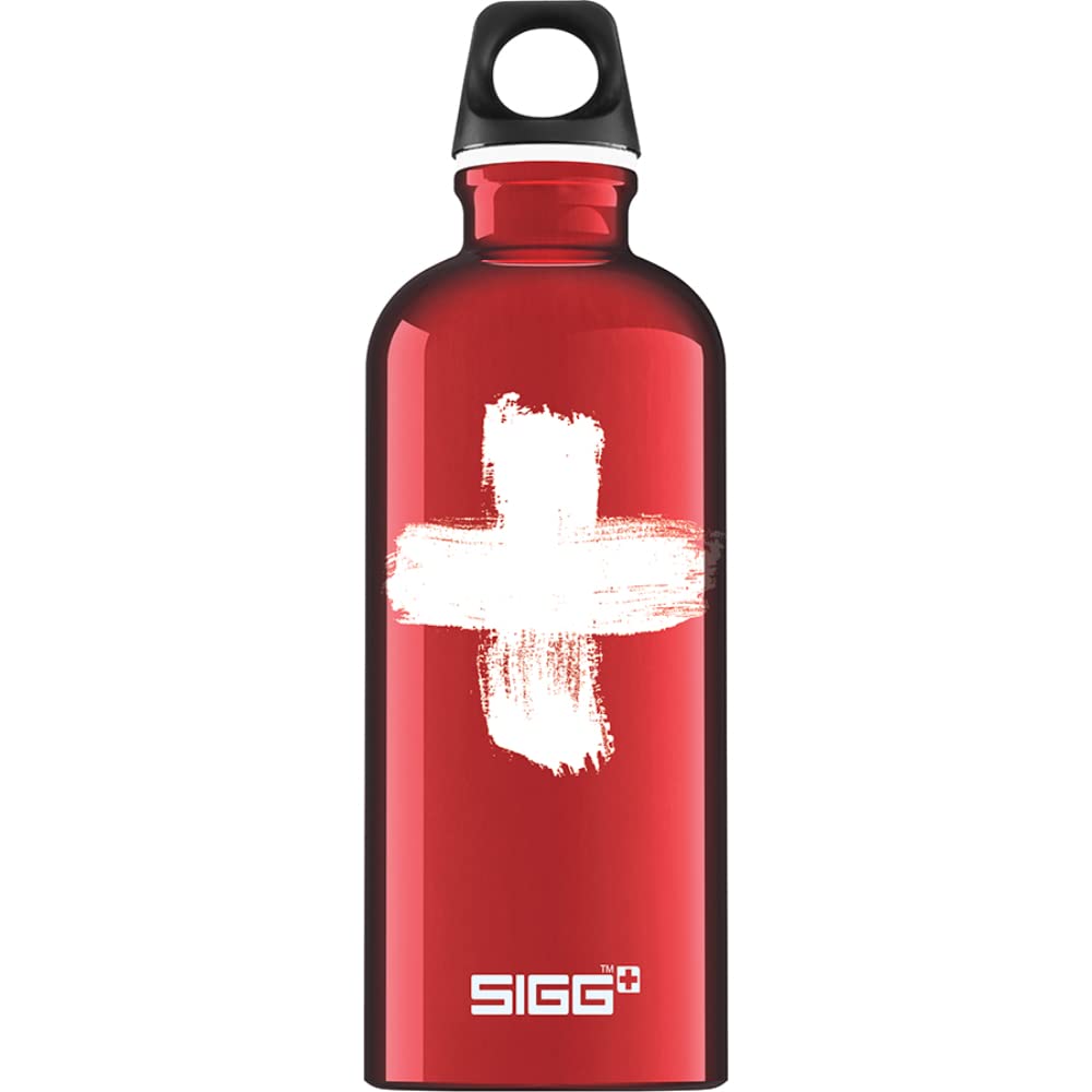 Sigg - Aluminium Water Bottle - Traveller Red - Climate Neutral Certified - Suitable For Carbonated Beverages - Leakproof - Lightweight - BPA Free - Red - 0.6 L