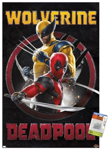 Marvel Deadpool & Wolverine - Duo Wall Poster with Pushpins, 22.37" x 34.00", P…