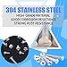 Glarks 170Pcs M4 Stainless Steel Allen Hex Drive Button Head Socket Cap Bolts Screws Nuts Assortment Kit (M4)