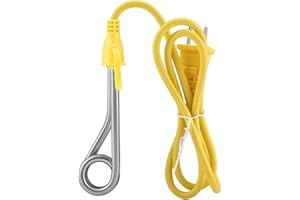 ZETILING Portable Water Heater, Immersion Water Heater, Immersion Heater, Heater Element 220V 600W Portable Reheater Travel Kit Great for Heating Boiling Chocolate Coffee Tea Drinking Water