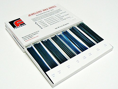 Wax Wires Jewelers Wax Wire Assortment Round & 1/2 Round Jewelry Design Wax (6E)