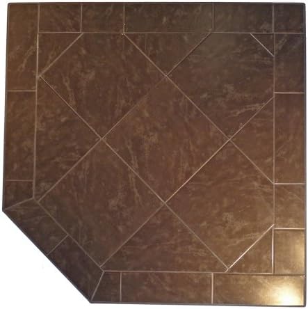 Kalvin International SP1-1228 40 x 40 Corner Hearth Pad - Standard Edge - Black Tint Tile