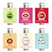 Lip Balm Variety Gift Set - 6 Assorted Flavors Mint Papaya Vanilla Strawberry Watermelon Coconut, Natural Best Lip Plumper Moisturizer Chapstick for Dry Chapped Lips with Vitamin E Coconut Oil Beeswax