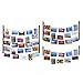 SS&Y Wood Picture Frame Collage for Multi Photo - Display Wall Decor 30'' x 26'' with 40 Clips - Vertical & Horizontal Display - Multi Pictures Organizer & Hanging Display Frames