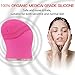 Facial Cleansing Brush and Massager,Silicone Facial Scrubber Deep Cleansing Dirt and Exfoliating by Dr.HeiZ(Rose Red)