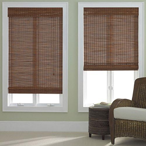 Bamboo Roman Shade Oak 23x64