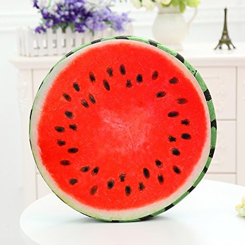 [UPDATE]Hisy 3D Fruit Throw Pillow For Chair Seat Cushion Sofa Back Stuffed Insert Filler Filling Throw Pillow Kid Watermelon Soft And Comfy 2 Packs