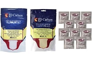 LITCHFIELD FARMS Wine Additive Home Brewing Bundle - Lalvin ICV-D47 Wine Yeast, 5g - 10-Pack, Yeast Nutrient 1lb and Yeast Energizer 1lb