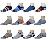 Ikey Mikey Boys No Show Socks (12 Pack)