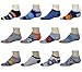 Ikey Mikey Boys No Show Socks (12 Pack)