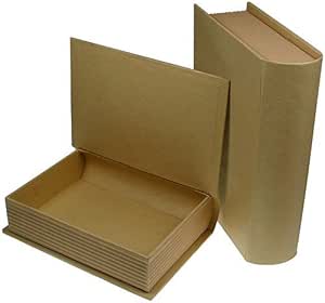 Caja de cartón libro para manualidades y para pintarlas, 2 ...