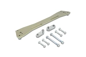 AJP Distributors JDM Rear Lower Aluminum Subframe Brace Tie Bar Support Suspension Chassis Arm 24k Style Gold Compatible/Replacement For Integra Civic Del Sol DC EG 92 93 94 95 96 97 98 99 00 01