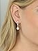 Mariell Rose Gold Vintage Art Deco Glass Pearl Drop Earrings with Pave CZ for Wedding, Bride & Bridesmaid