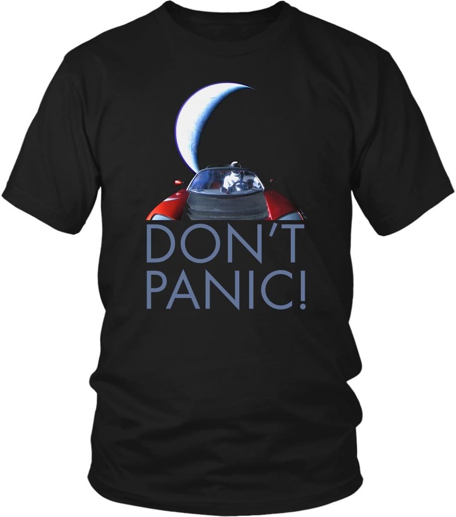 Starman Don't Panic SpaceX District Unisex T-Shirt