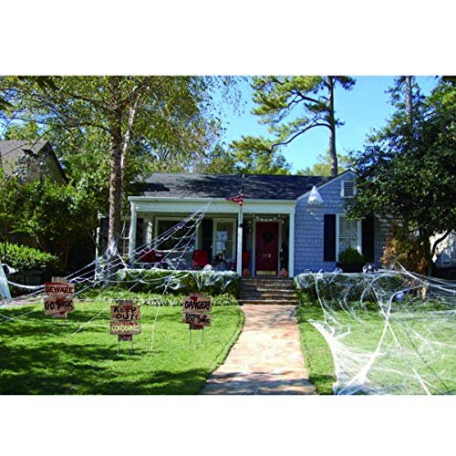 MerryXD Halloween Decorations Yard Signs Stakes Beware Props Outdoor Decor Scary Zombie Vampire Graves Party Supplies
