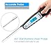 GDEALER Meat Thermometer Digital Cooking Thermometer Electronic Instant Read Thermometer Food Thermometer with Blue Backlit LCD Display,Foldable Long Probe for Kitchen Grill,Smoker,BBQ,Milk,Candy