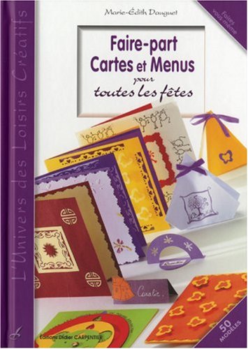 Faire-part, cartes et menus pour toutes les fêtes