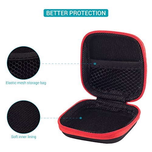 Coolsell [5-Pack] Square Carrying Cases for Cellphone Earphone Headset Earbuds Pouch Storage bags - Thumbnail 5