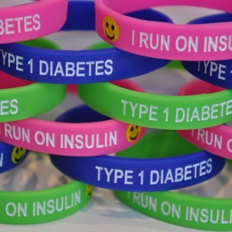 I run on Insulin child wristbands (Red)