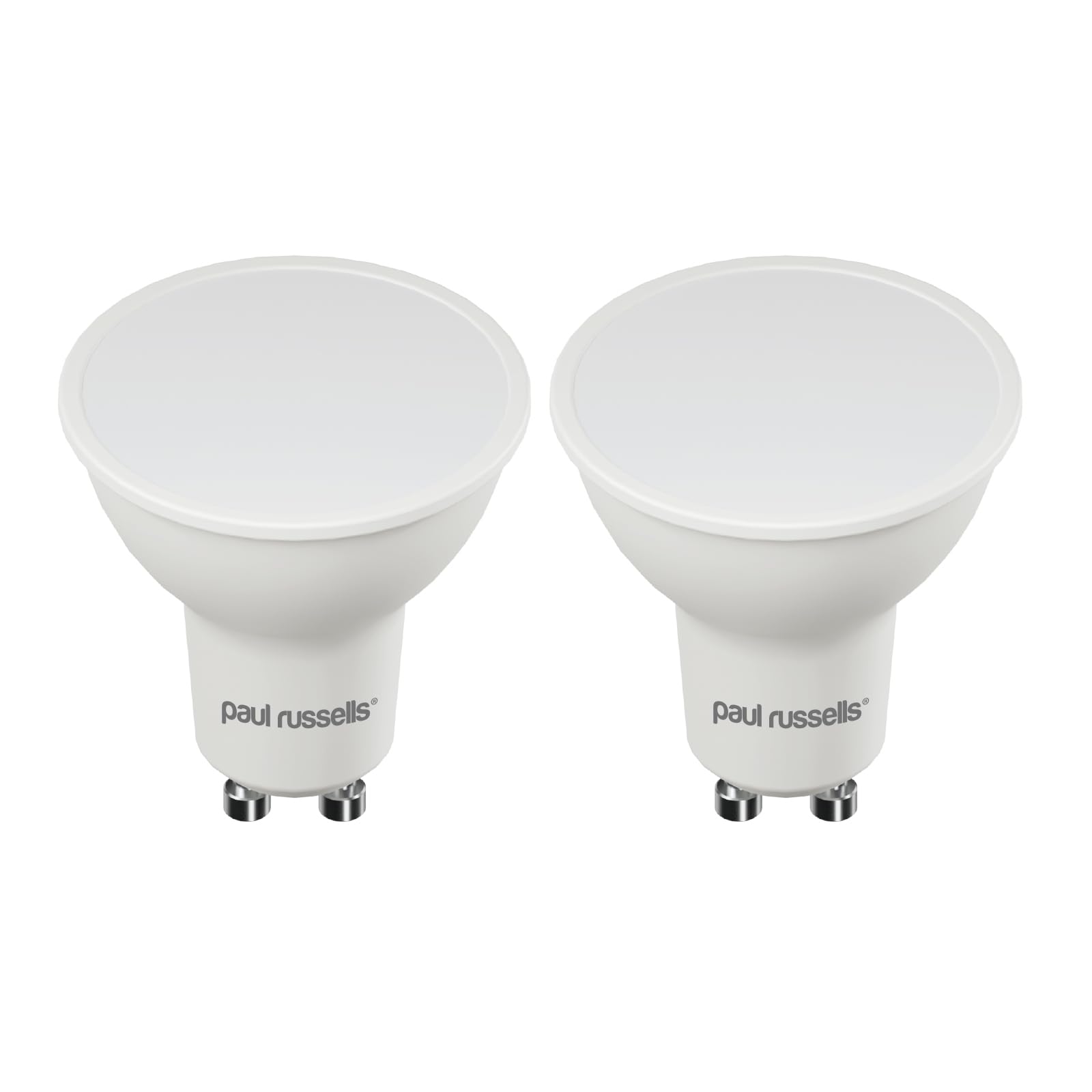 paul russells LED Light Bulbs GU10, 35w Spotlight Bulb Equivalent, 4W 320LM LED Bulbs, Cool White 4000K, Frosted GU10 Spotlight, Energy Saving Light Bulbs Pack of 2