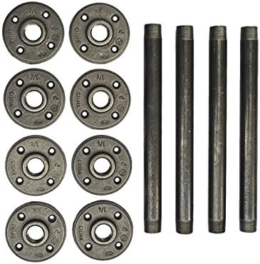 Find Joy Industrial Pipe Table Legs for Coffee Tables Metal Table Legs Set of 4 (25cm)
