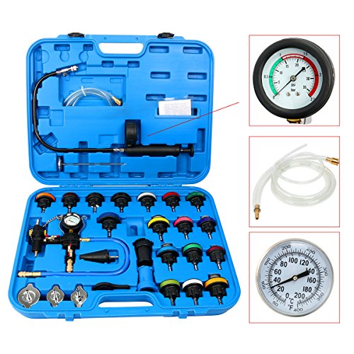 8milelake 28pcs Universal Radiator Pressure Tester and Vacuum Type Cooling System Kit