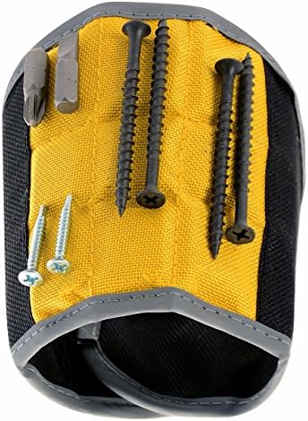 Mitzlach Magnetic Wristband with 9 Strong Magnets- Holds Tools, Screws, Nails, Bolts &amp; Drilling Bits- Bracelet With Adjustable Velcro Strap- One Size For Everyone- Perfect Gift Idea