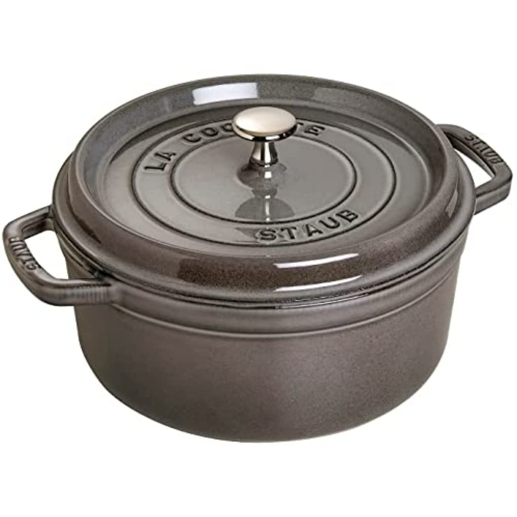 STAUB La Cocotte Casseruola Tonda, Ghisa, 5.2 L, Grigio Grafite, 26 cm