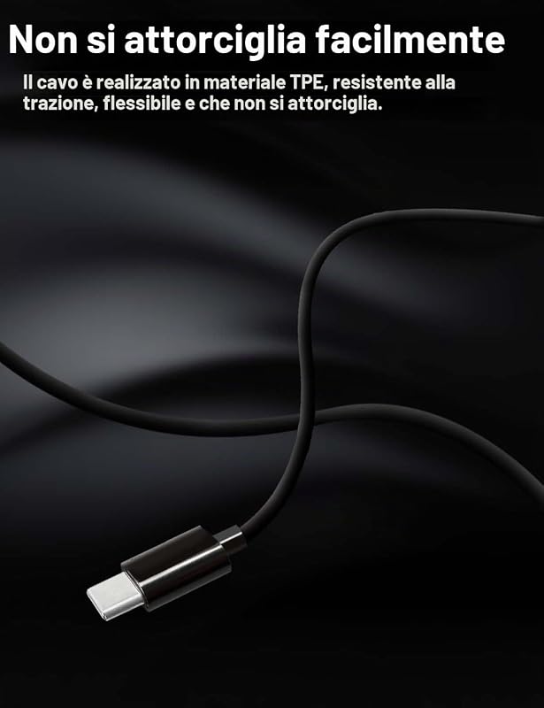 Auricolari con Filo USB C, Cuffiette per iPhone 18 Pro Max 17 16 — foto 5 di 6