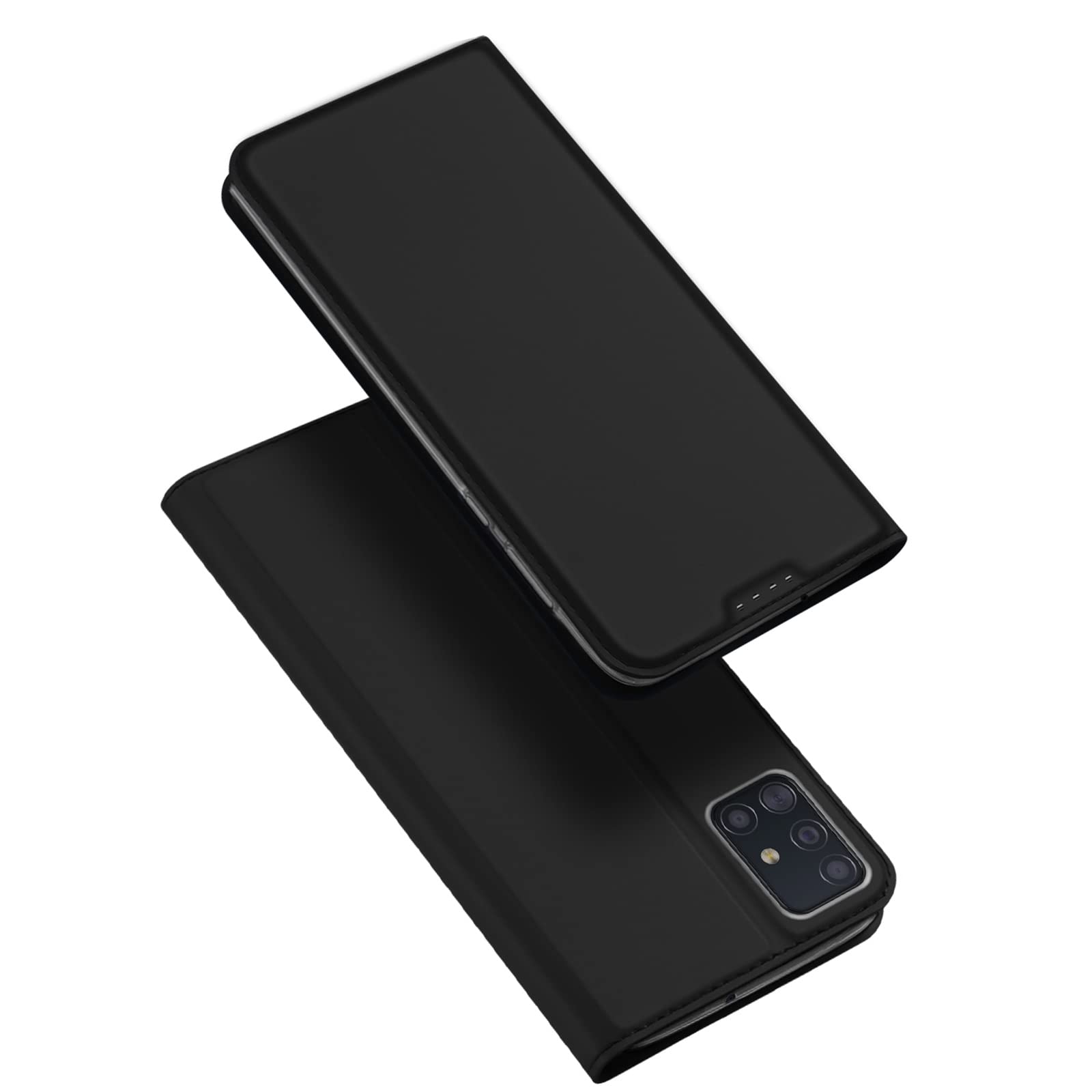 DUX DUCIS Case for Samsung Galaxy A51, Ultra Fit Flip Folio Leather Case Cover with [Kickstand] [Card Slot] [Magnetic Closure] for Samsung Galaxy A51 (Black)