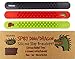 Fidget Toys for Sensory Kids - Dragon & Dinosaur Soft Silicone Spike Slap Bracelets - Stress Relief Toys for Focus, Calm and Fun in Red, Black and Glow Green