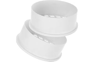 SOLUSTRE 2pcs PVC Floor Drain Cover Insert with Removable Strainer, 110mm Inside Pipe Drain for Balcony