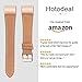 Mornex Replacement Leather Band Compatible for Charge 2, Fitness Strap Women Men Small Large (Light Brown- Rosegold Buckle)