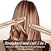 Hair Straighteners Titanium Ceramic Flat Iron, 2 in 1 Straightener and Curling Iron for All Hair Type, Fast Heats Up, Adjustable Temperature 160-230℃ and Safe Auto-Offthumb 1