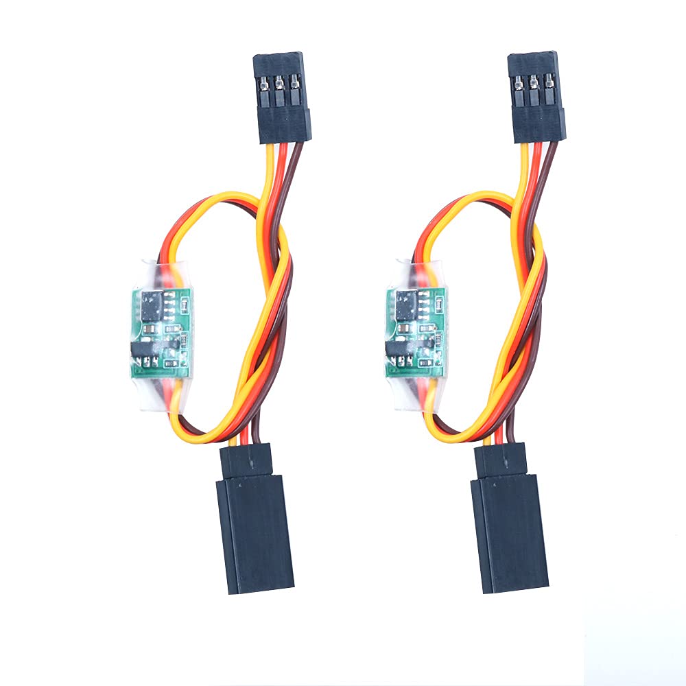CENPEK 2 Pack RC Servo Signal Reverser 2.4V to 24V 5A Rotation Inverter for Aircraft Airplane Steering Gear Servos