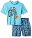 Kiko & Max Boys Set with Short Sleeve Rashguard Swim Shirt